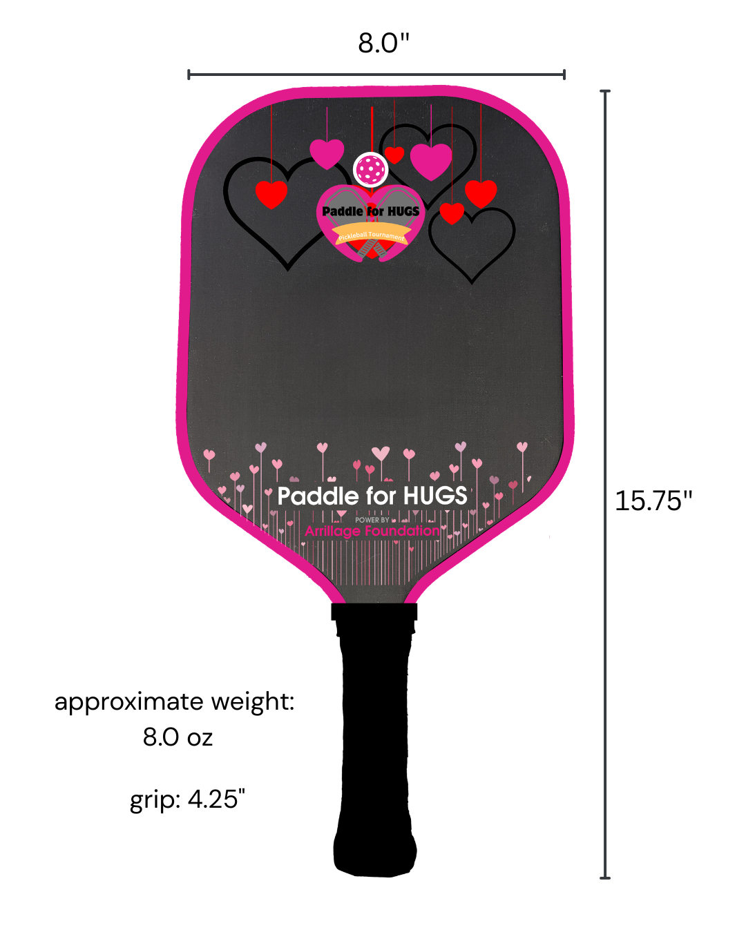 HUGS - Souvenir Paddle (Standard Shape) - Image 3